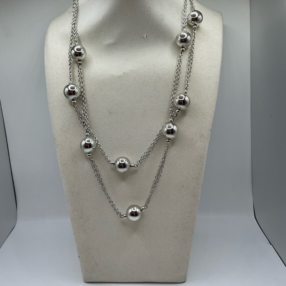 NWOT Forever 21 Silver Layered Necklace